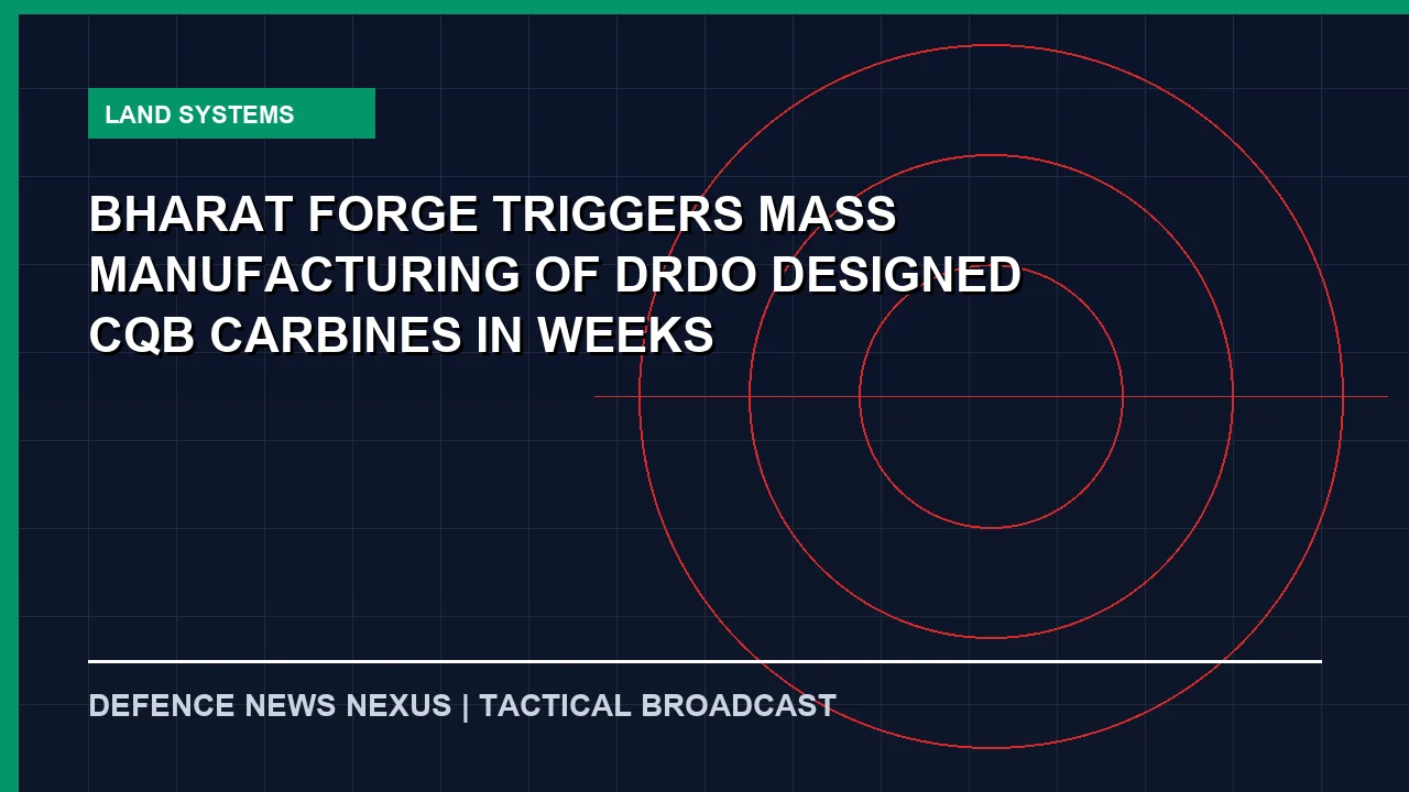 Featured image for Bharat Forge Triggers Mass Manufacturing of DRDO-Designed CQB Carbines in Weeks