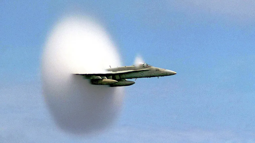 Breaking Barriers in the Skies: Indian Air Force's Groundbreaking Achievement in Gender Inclusivity - FA-18 Hornet breaking sound barrier (7 July 1999)
