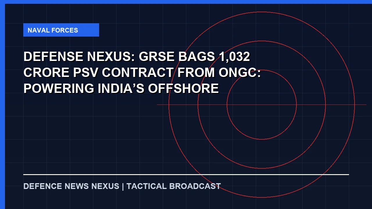 Featured image for Defense Nexus: GRSE Bags 1,032 Crore PSV Contract from ONGC: Powering India’s Offshore Energy Sector