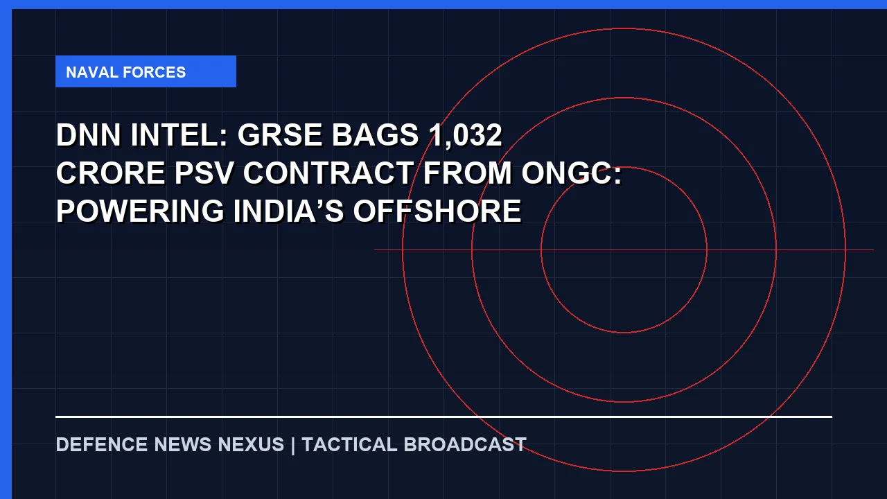 Featured image for DNN Intel: GRSE Bags 1,032 Crore PSV Contract from ONGC: Powering India’s Offshore Energy Sector