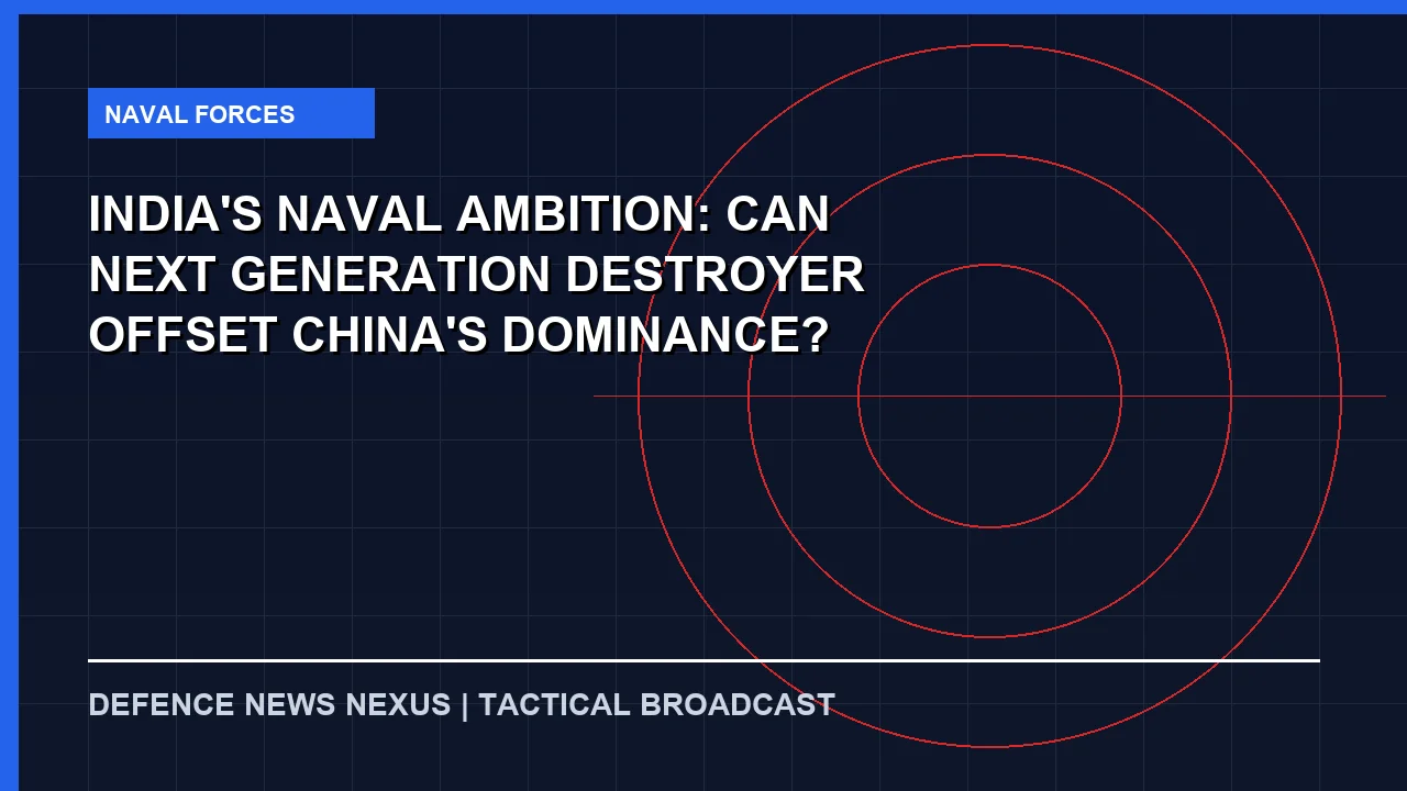 Featured image for India's Naval Ambition: Can Next-Generation Destroyer Offset China's Dominance?